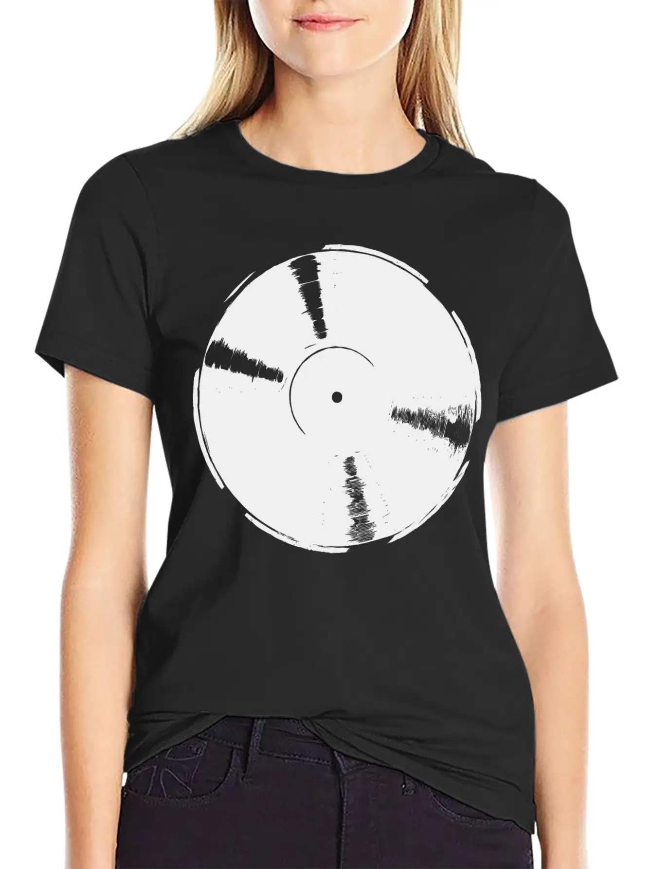 Retro Vinyl Record Unisex Casual T-Shirt – Clean Design For Daily Comfort