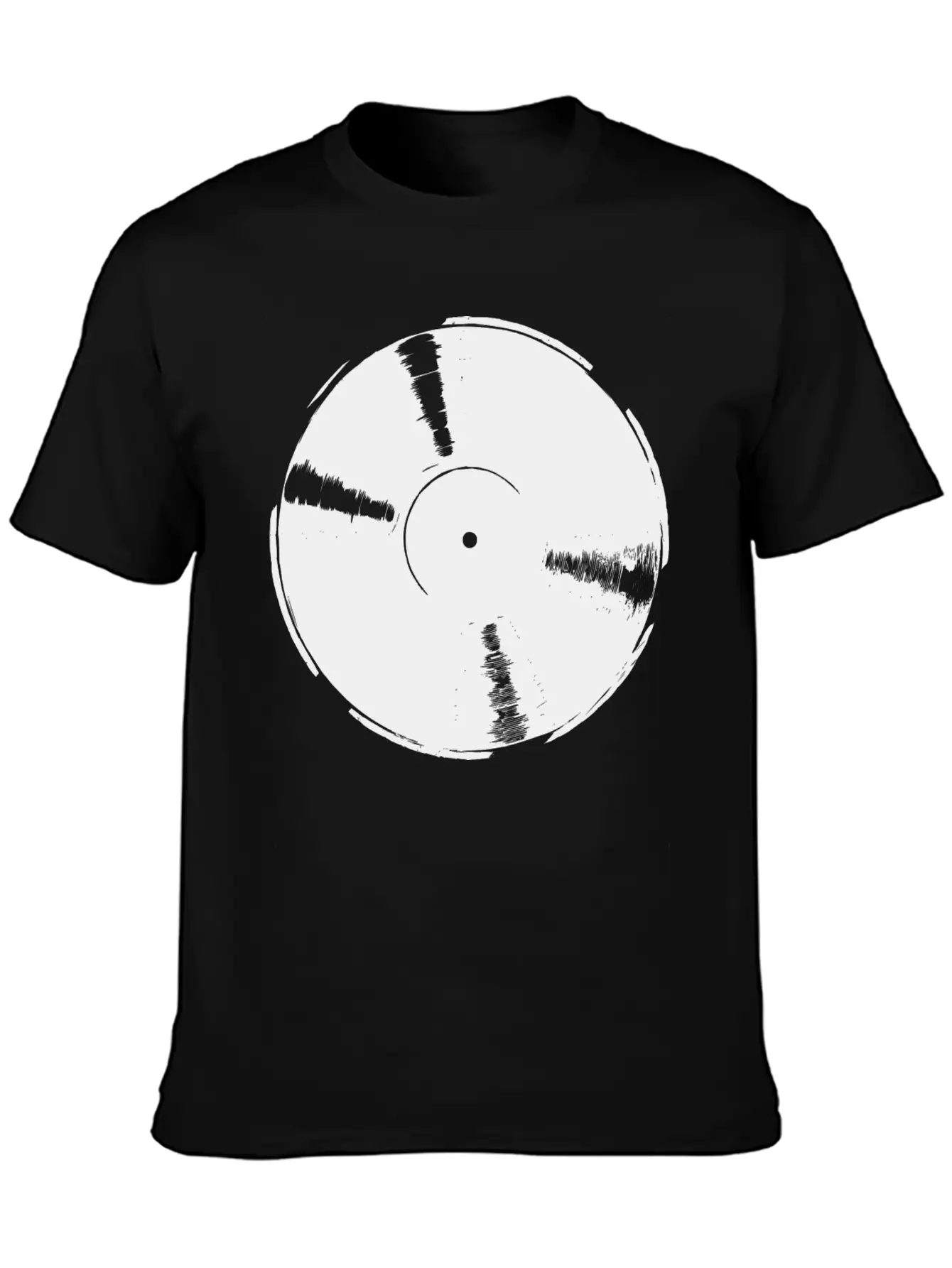 Retro Vinyl Record Unisex Casual T-Shirt – Clean Design For Daily Comfort