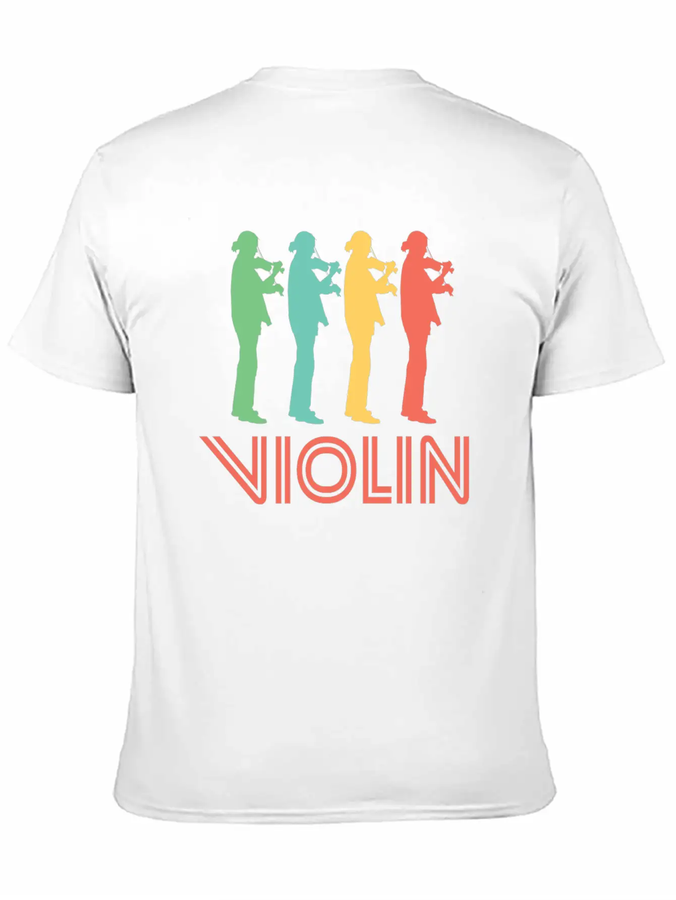Retro Violin Pop Art Essential Cotton Tee For Daily Outfits – Unisex Style
