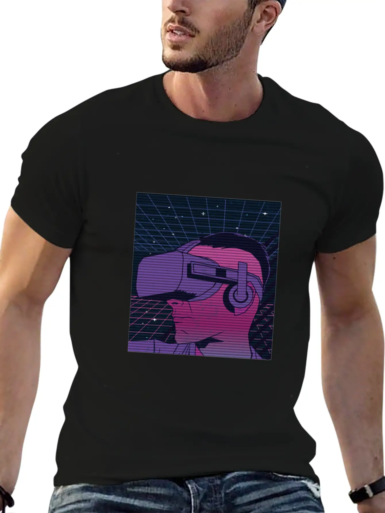 Retro Wave Virtual Reality Japan Vaporwave Unisex Casual T-Shirt – Clean Design For Daily Comfort