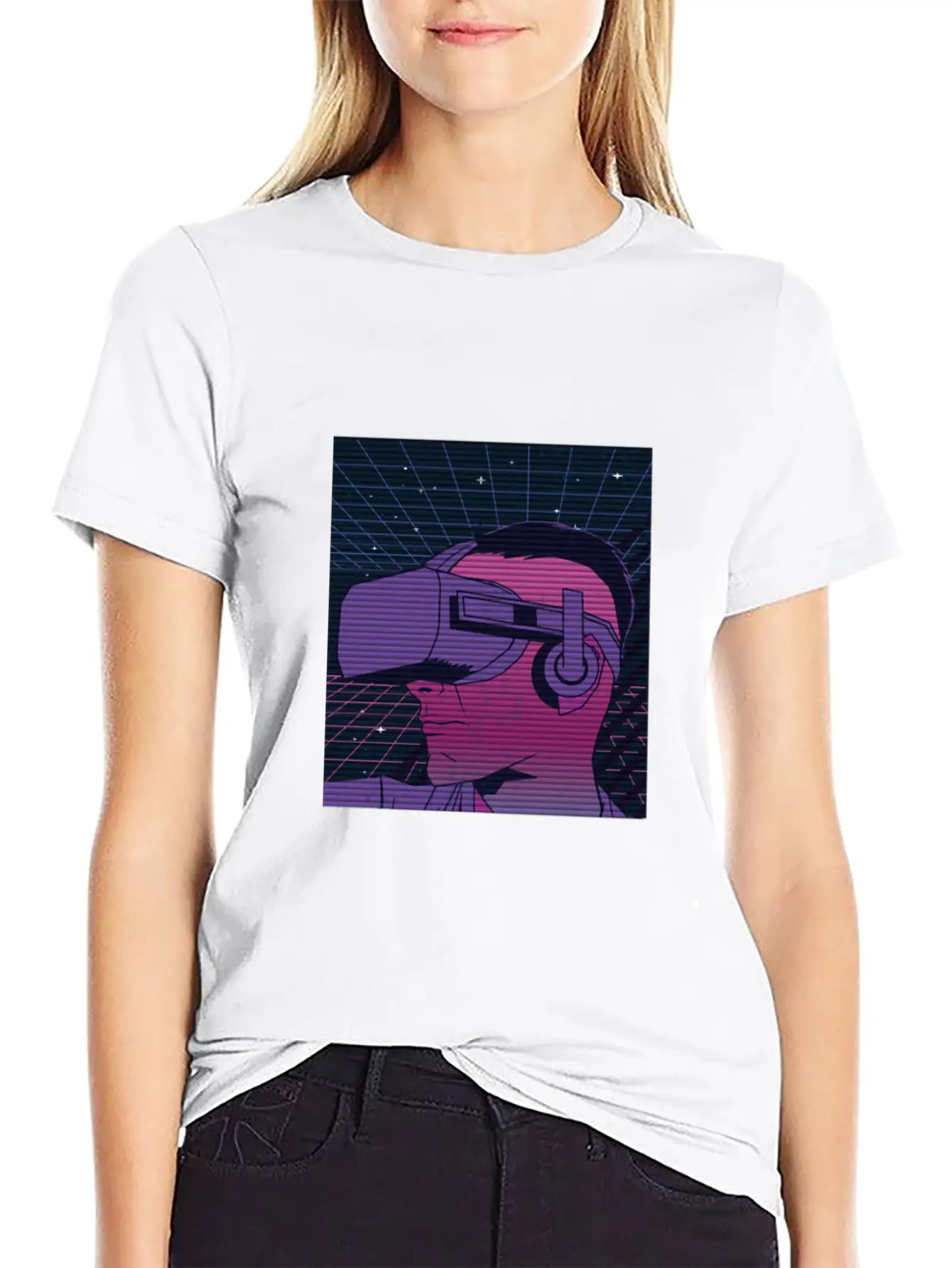 Retro Wave Virtual Reality Japan Vaporwave Unisex Casual T-Shirt – Clean Design For Daily Comfort