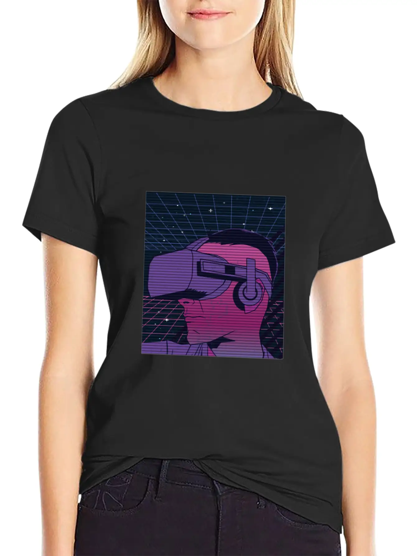 Retro Wave Virtual Reality Japan Vaporwave Unisex Casual T-Shirt – Clean Design For Daily Comfort