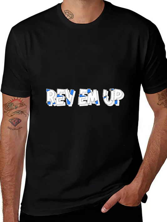 "Rev Em Up" Motorsport 4's Essential Cotton Tee For Daily Outfits – Unisex Style