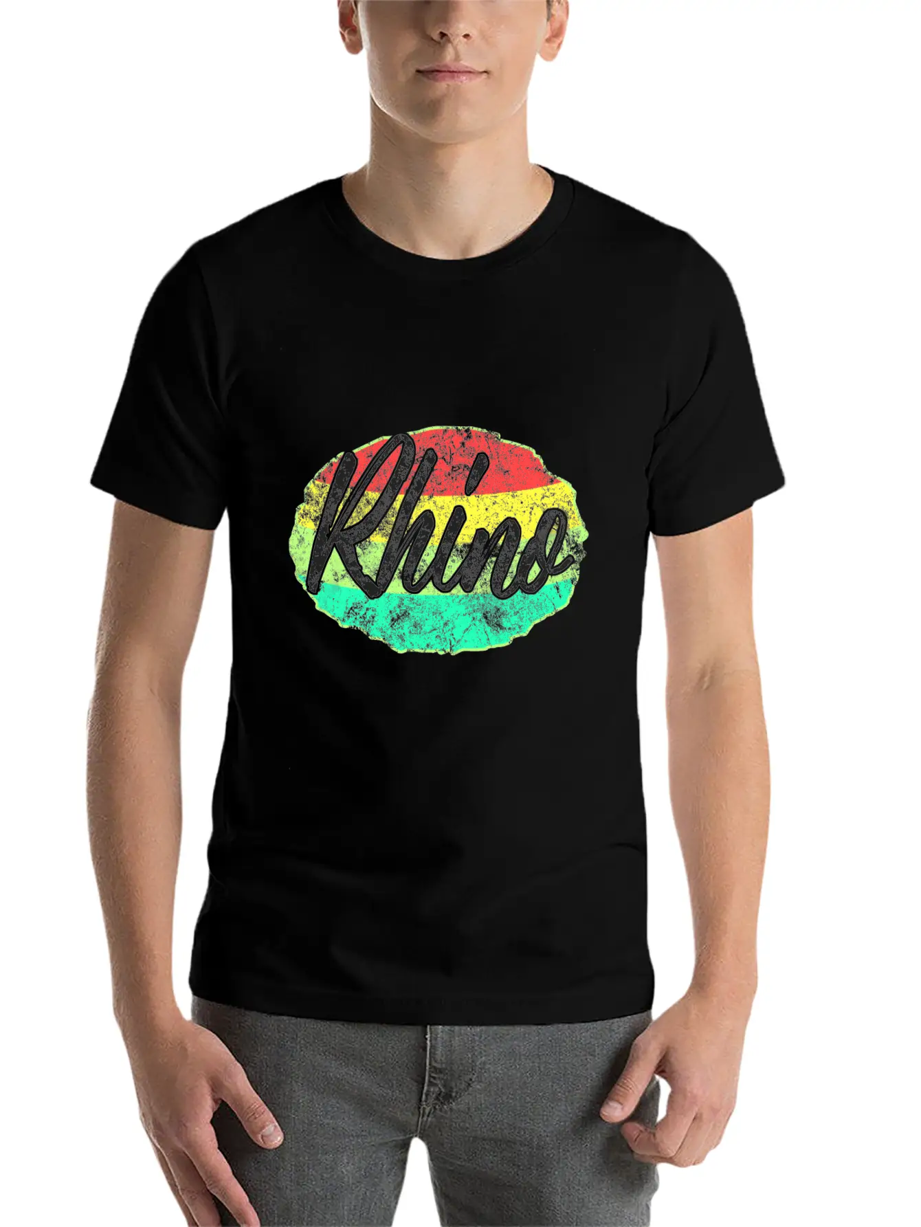 Rhino Classic Fit Graphic Tee For Daily Comfort – Unisex Cotton Shirt