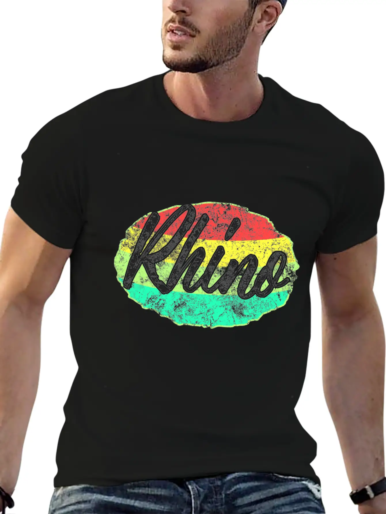 Rhino Classic Fit Graphic Tee For Daily Comfort – Unisex Cotton Shirt