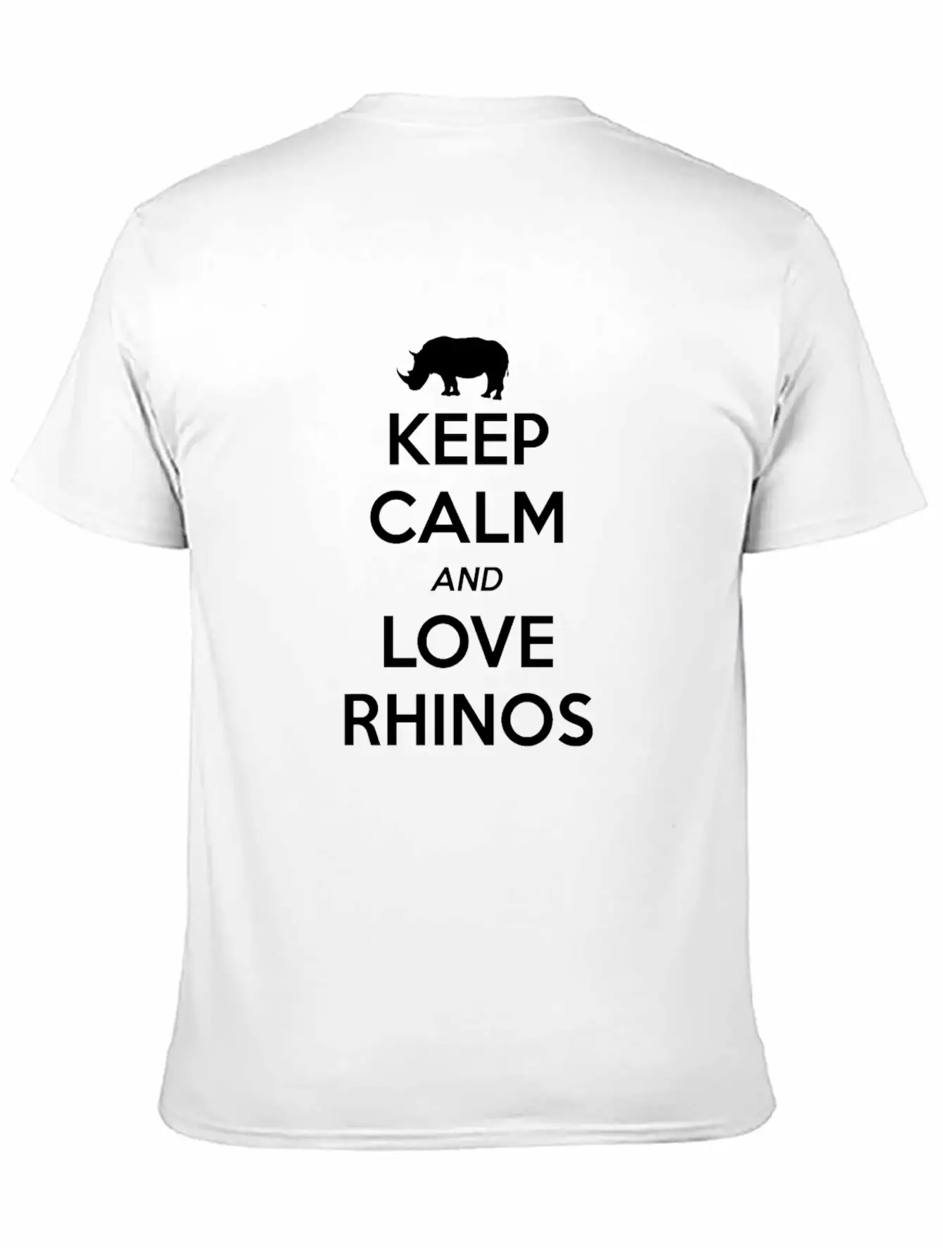 Rhino Keep Calm And Love Lightweight Cotton T-Shirt – Daily Comfort Graphic Shirt