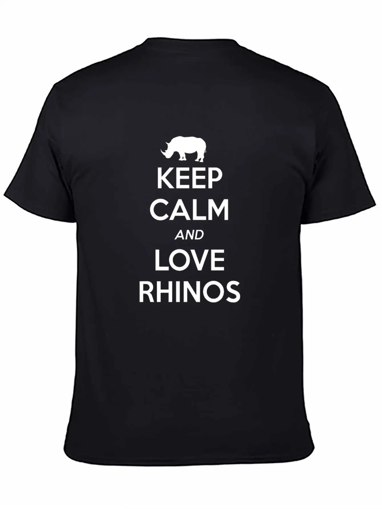 Rhino Keep Calm And Love Lightweight Cotton T-Shirt – Daily Comfort Graphic Shirt