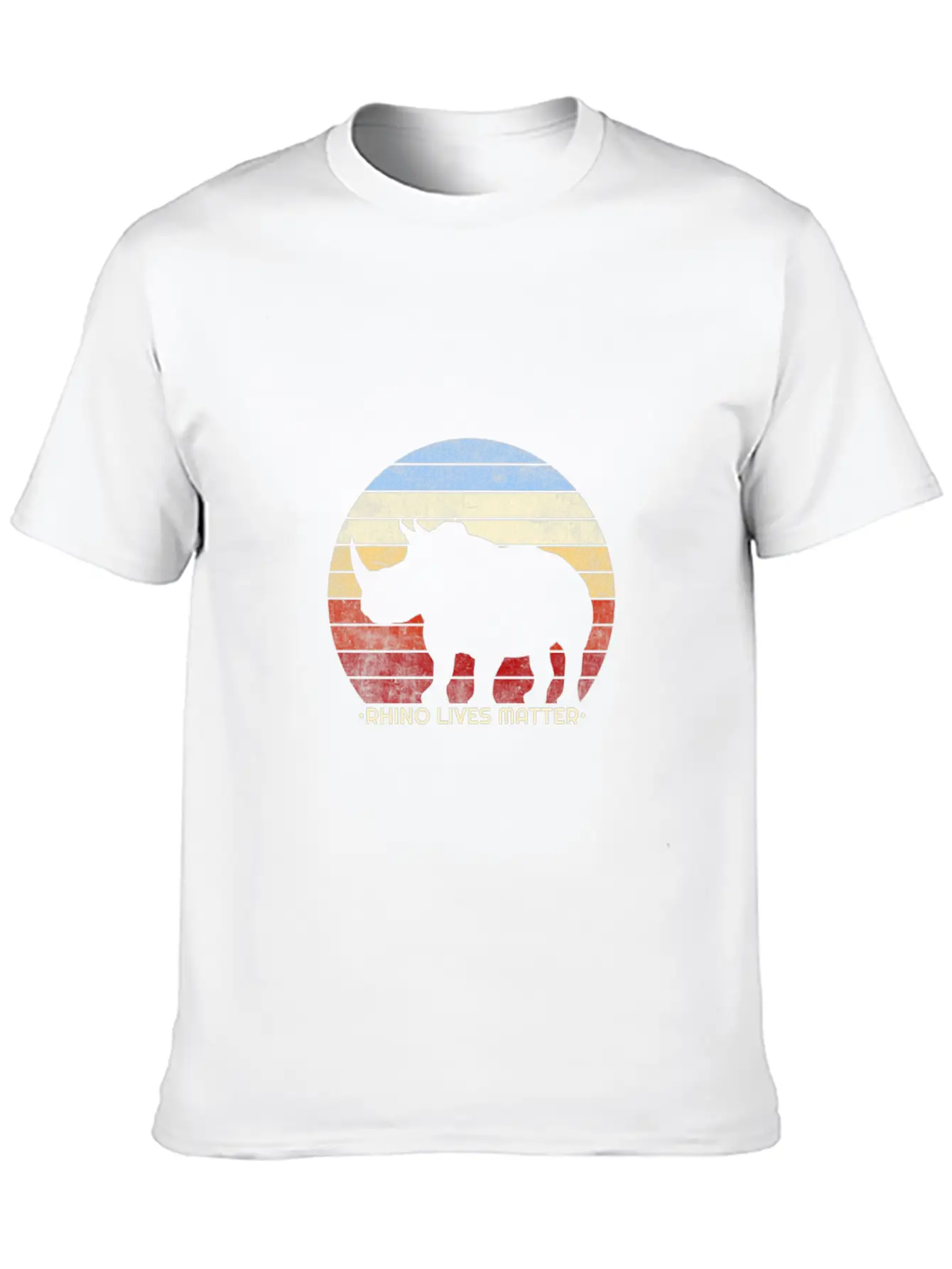 Rhino Vintage African Animal Welfare Gift Modern Fit Casual T-Shirt ��� Clean And Versatile Design