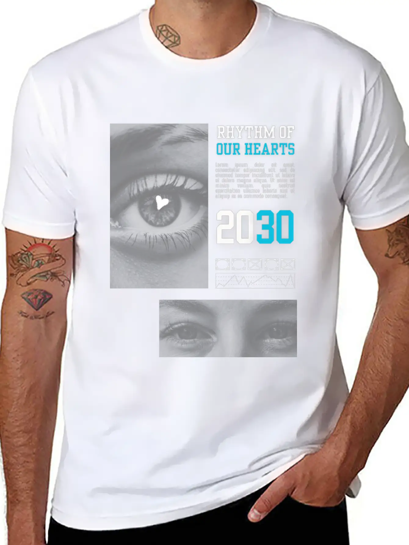 RHYTHM OF OUR HEARTS Unisex Casual T-Shirt – Clean Design For Daily Comfort