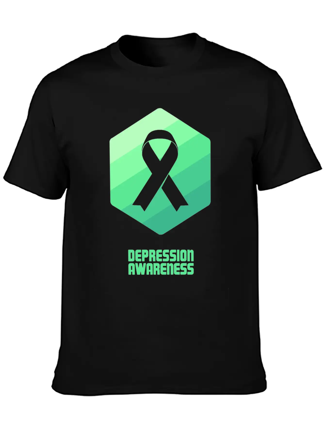 Ribbon - Mental Health Depression Awareness Essential Cotton Tee For Daily Outfits – Unisex Style