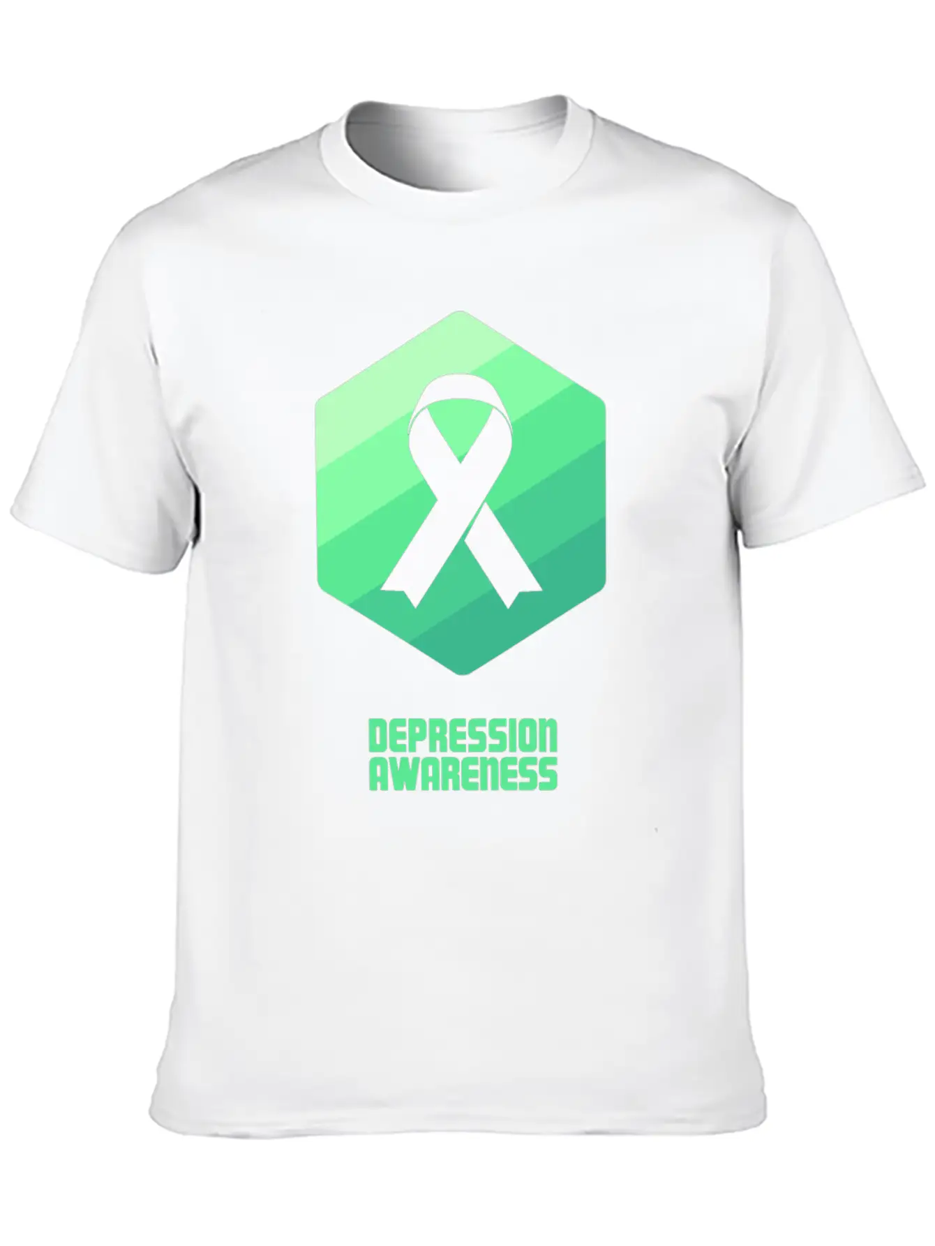 Ribbon - Mental Health Depression Awareness Essential Cotton Tee For Daily Outfits – Unisex Style