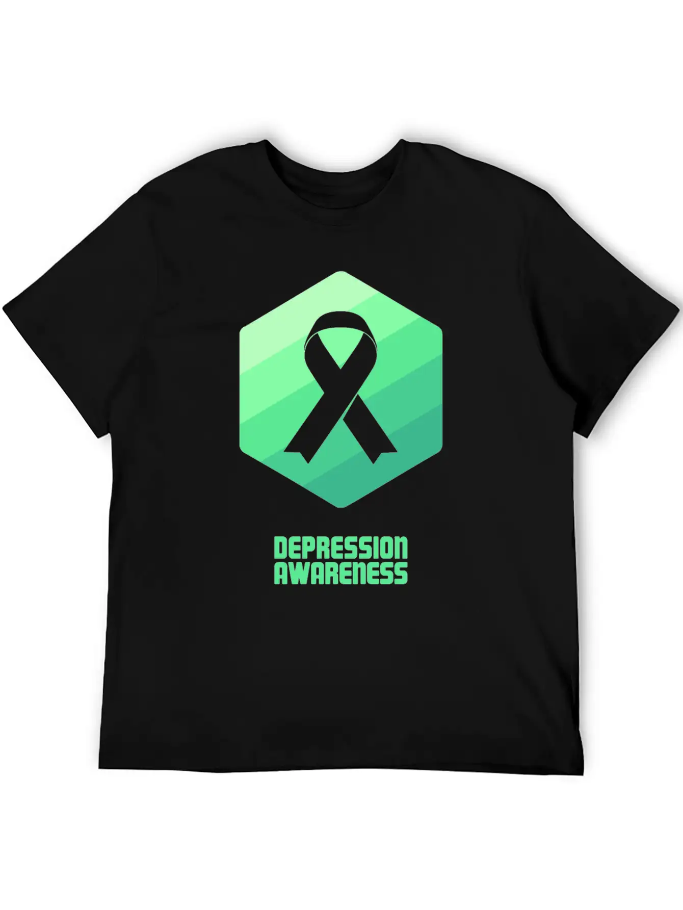Ribbon - Mental Health Depression Awareness Essential Cotton Tee For Daily Outfits – Unisex Style