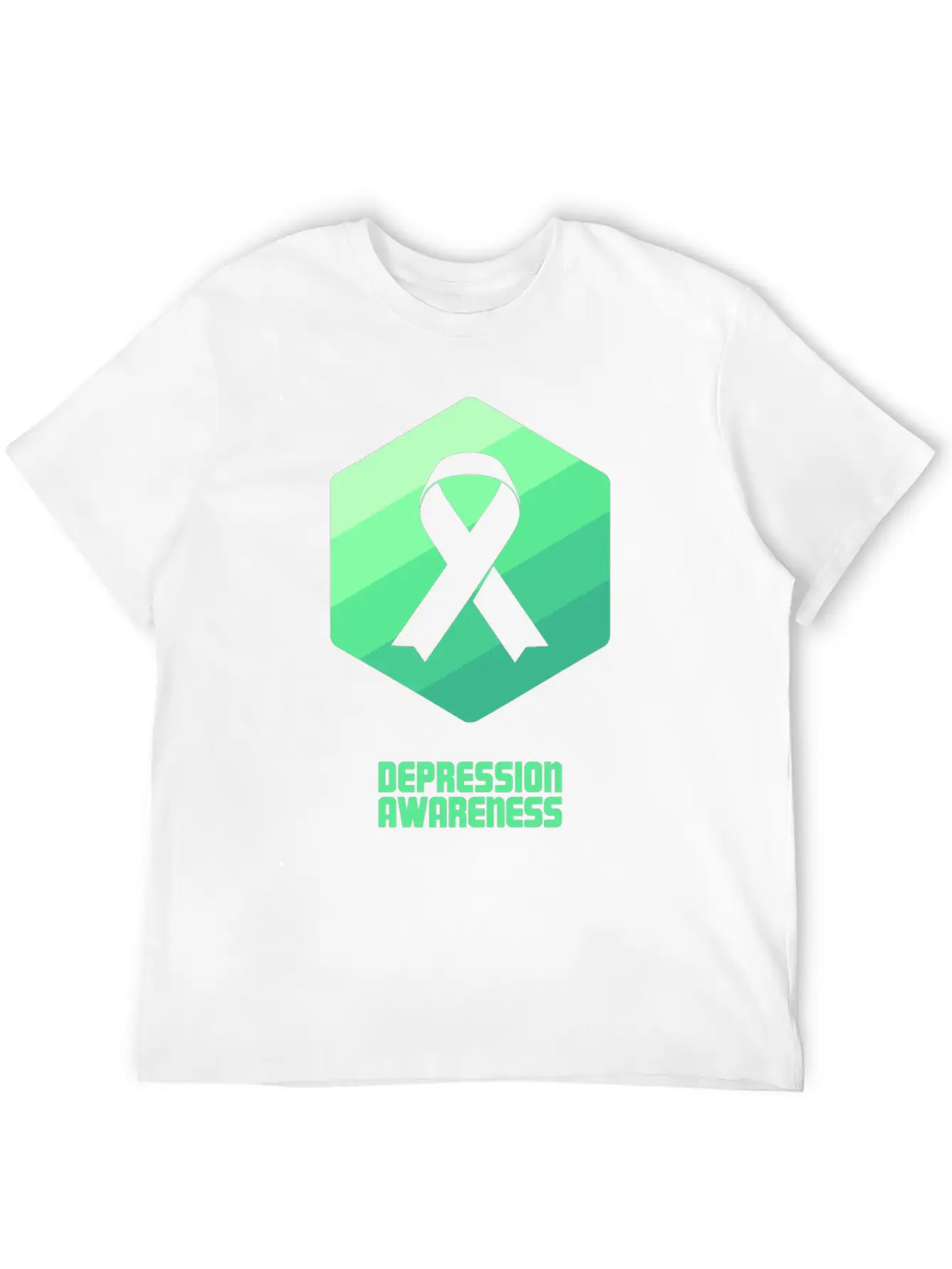 Ribbon - Mental Health Depression Awareness Essential Cotton Tee For Daily Outfits – Unisex Style