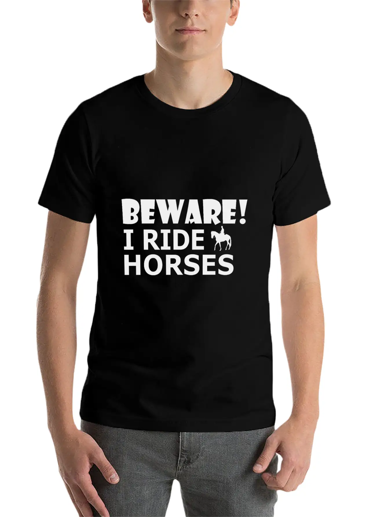 Ride Horses Unisex Casual T-Shirt – Clean Design For Daily Comfort