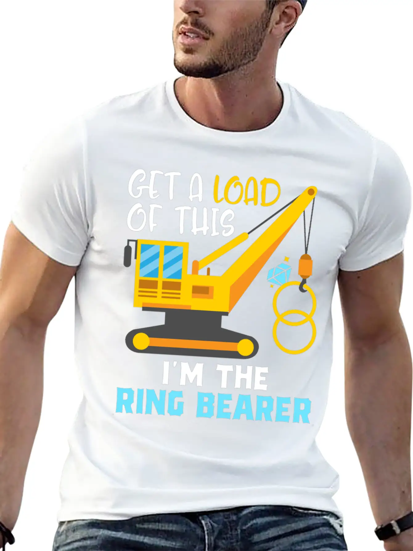 Ring Bearer Boy Truck Load Wedding T-shirt Gift Basic Graphic T-Shirt – Daily Comfort In Soft Cotton