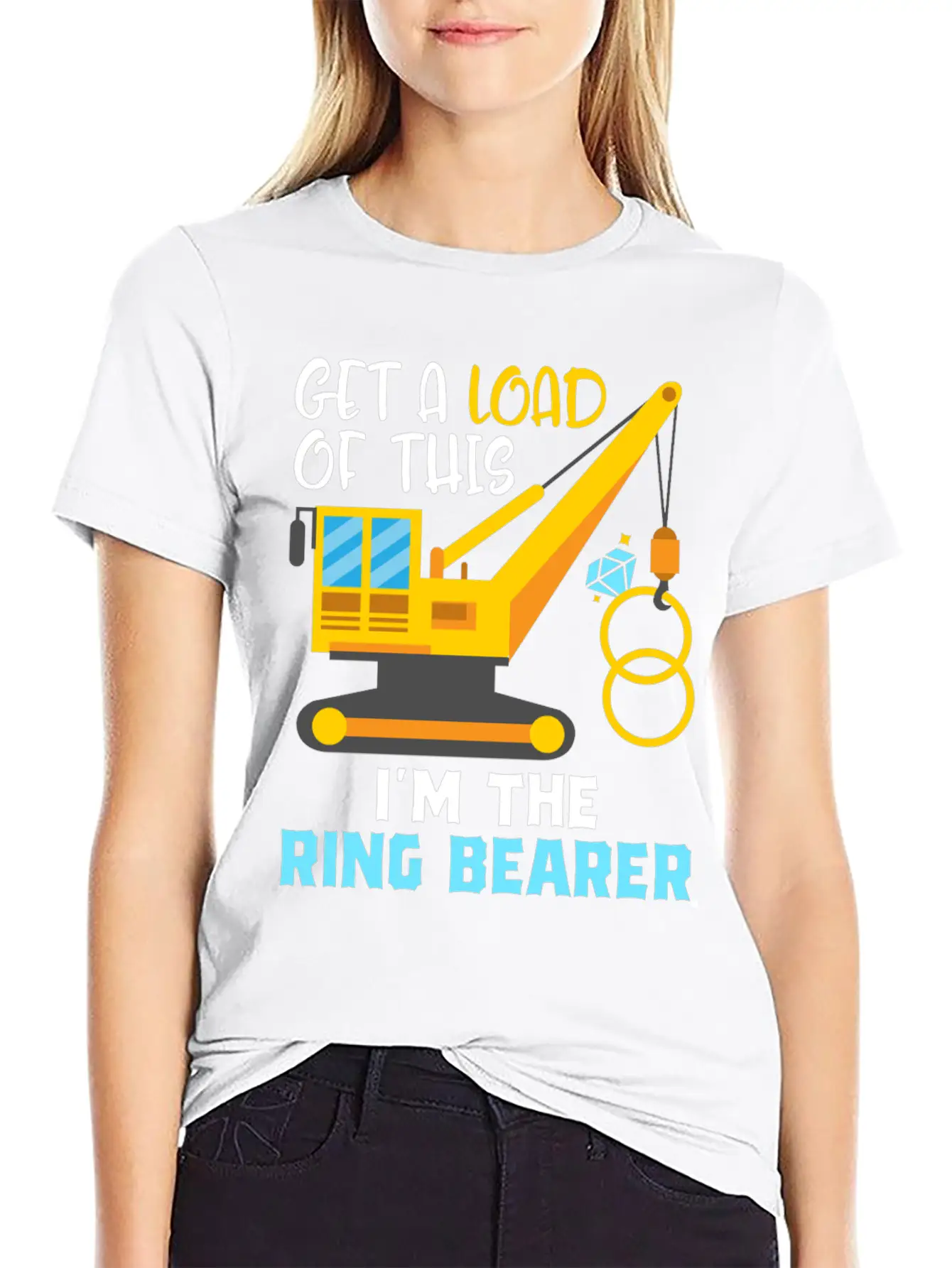 Ring Bearer Boy Truck Load Wedding T-shirt Gift Basic Graphic T-Shirt – Daily Comfort In Soft Cotton