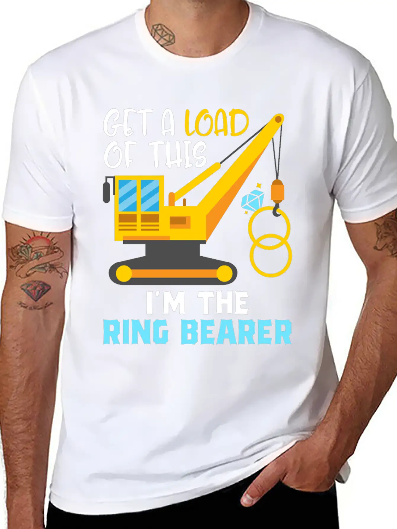 Ring Bearer Boy Truck Load Wedding T-shirt Gift Basic Graphic T-Shirt – Daily Comfort In Soft Cotton
