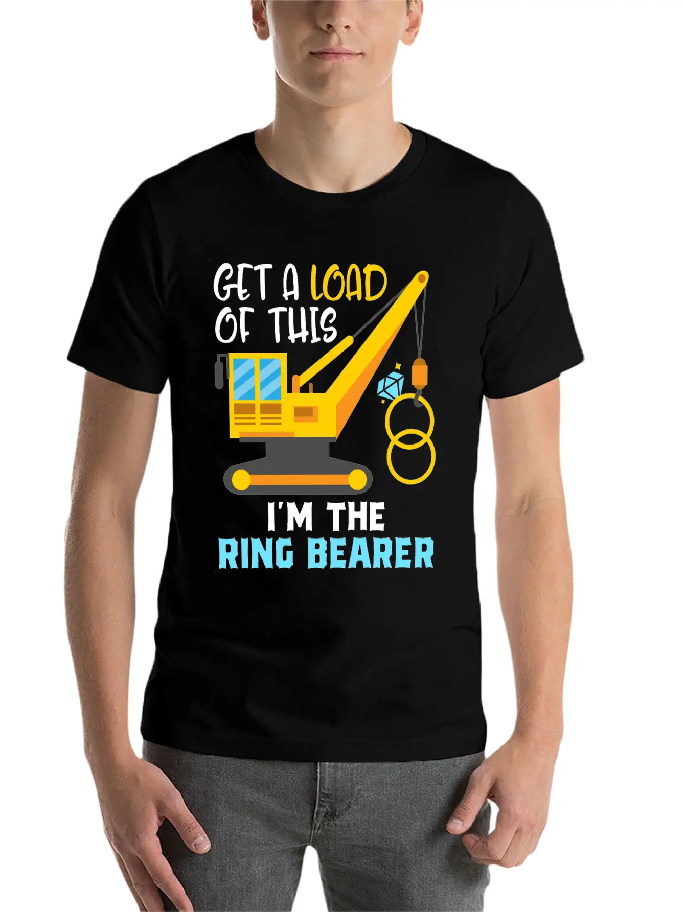 Ring Bearer Boy Truck Load Wedding T-shirt Gift Basic Graphic T-Shirt – Daily Comfort In Soft Cotton