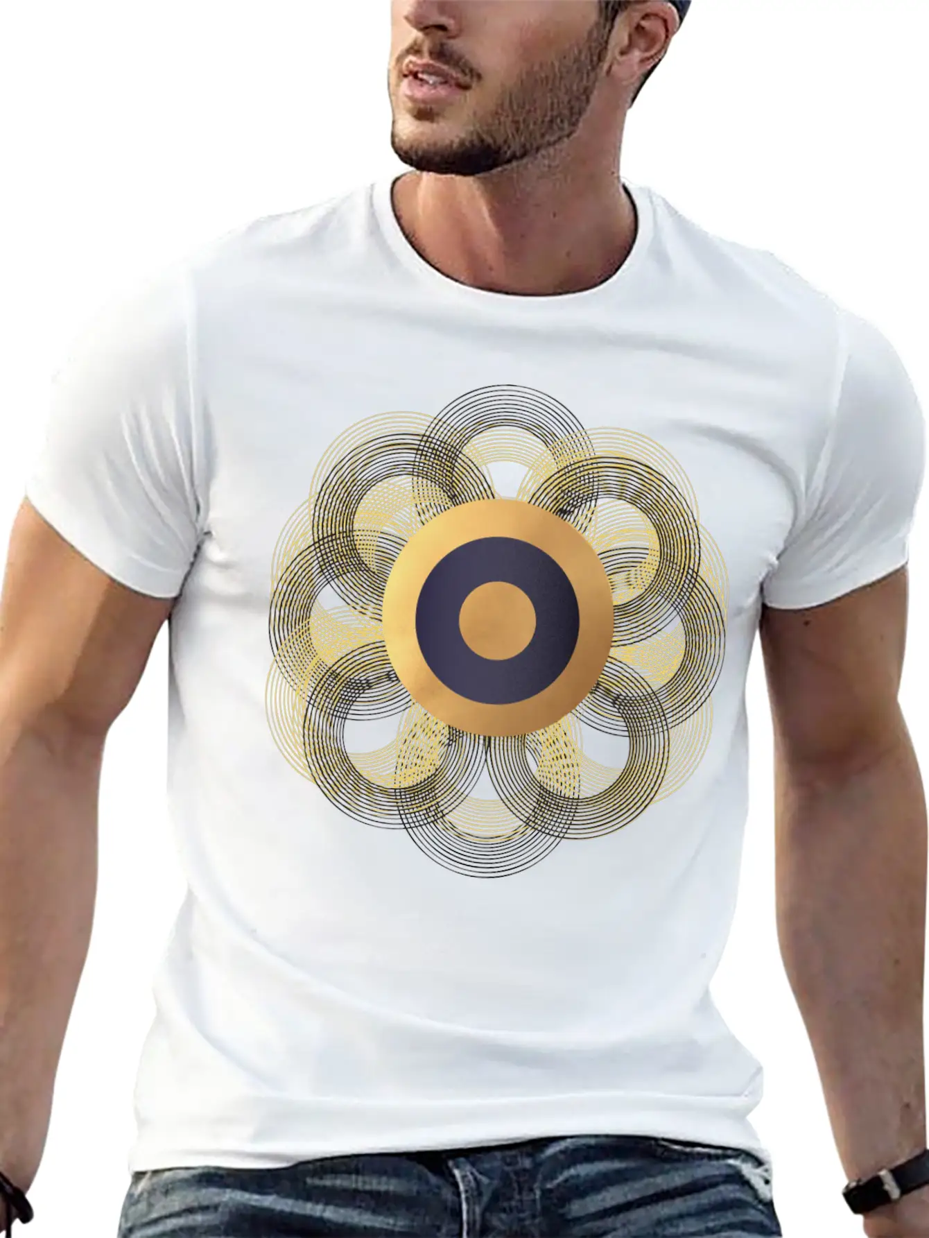 Ring Flower Unisex Casual T-Shirt – Clean Design For Daily Comfort