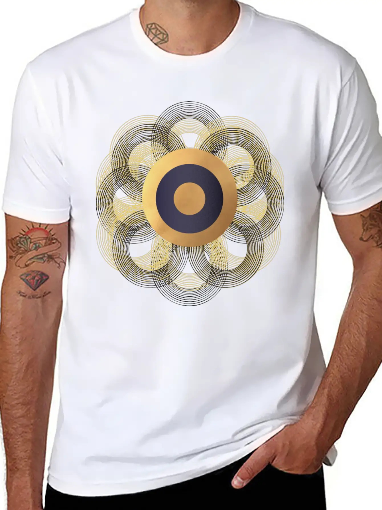 Ring Flower Unisex Casual T-Shirt – Clean Design For Daily Comfort