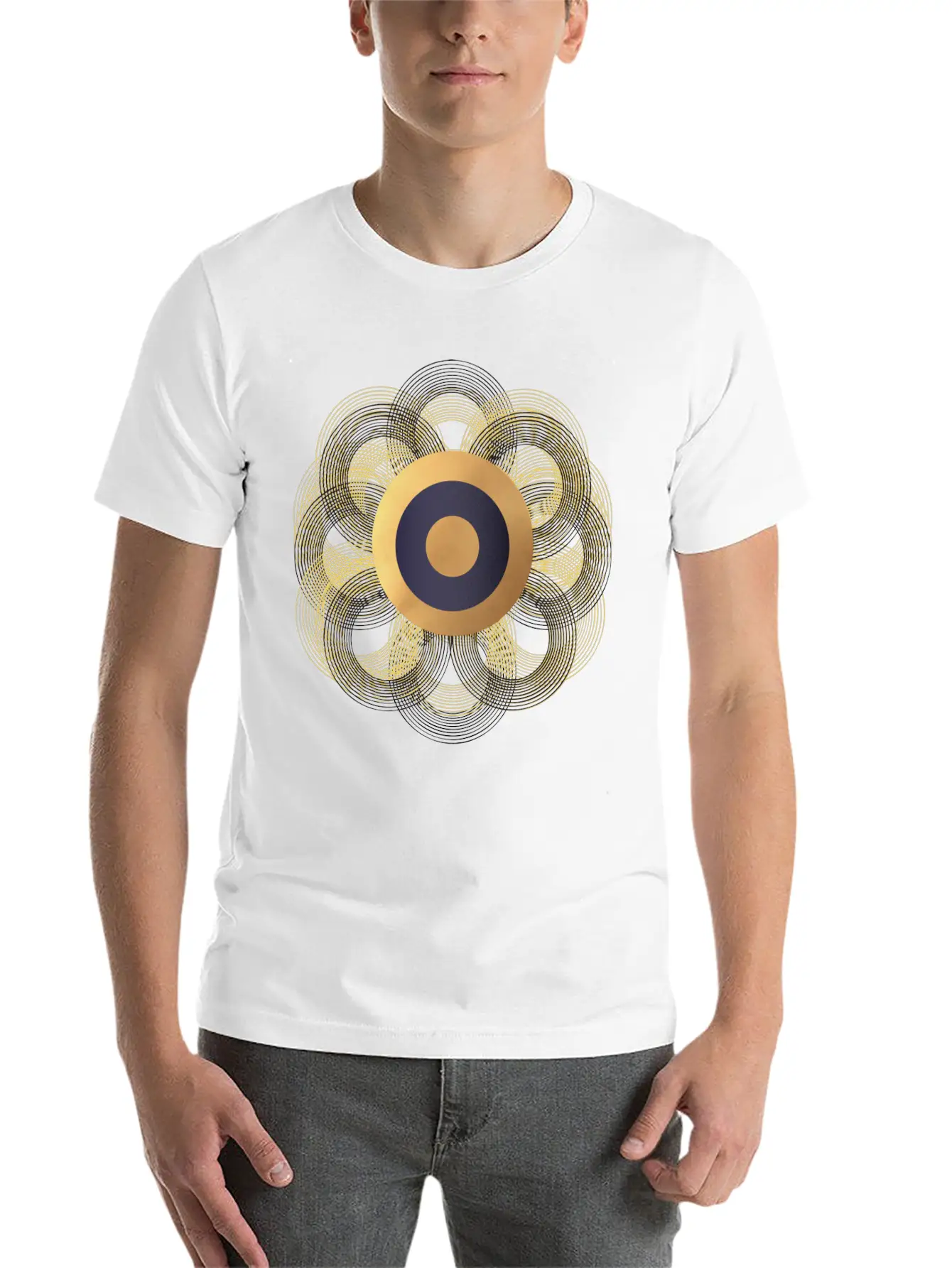 Ring Flower Unisex Casual T-Shirt – Clean Design For Daily Comfort