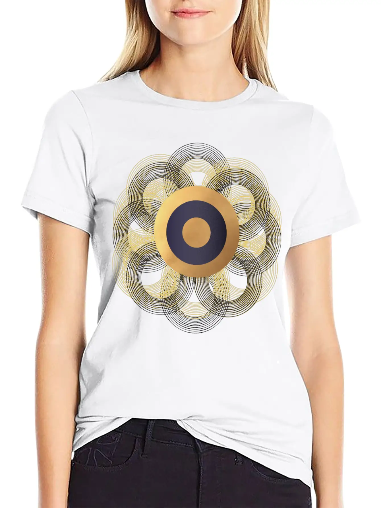 Ring Flower Unisex Casual T-Shirt – Clean Design For Daily Comfort