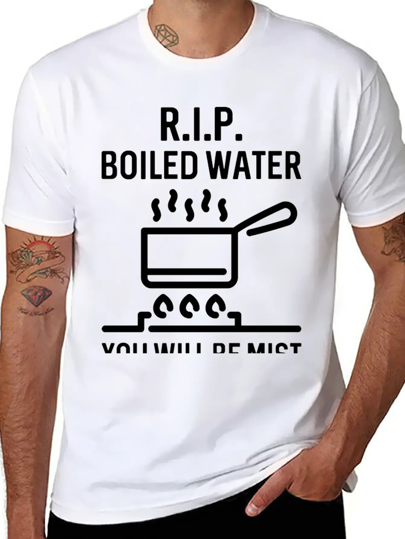 Rip Boiled Water You Will Be Mist Basic Graphic T-Shirt – Daily Comfort In Soft Cotton