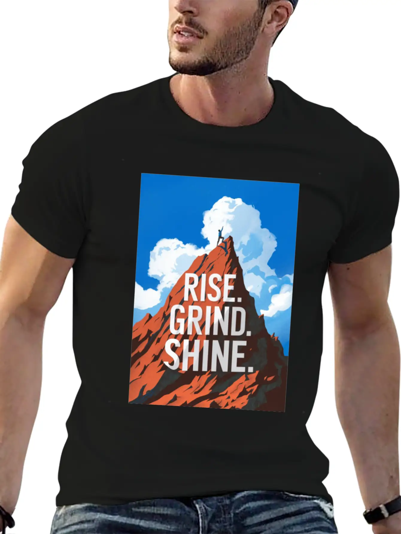 Rise. Grind. Shine. Relaxed Everyday Tee – Lightweight And Durable Cotton