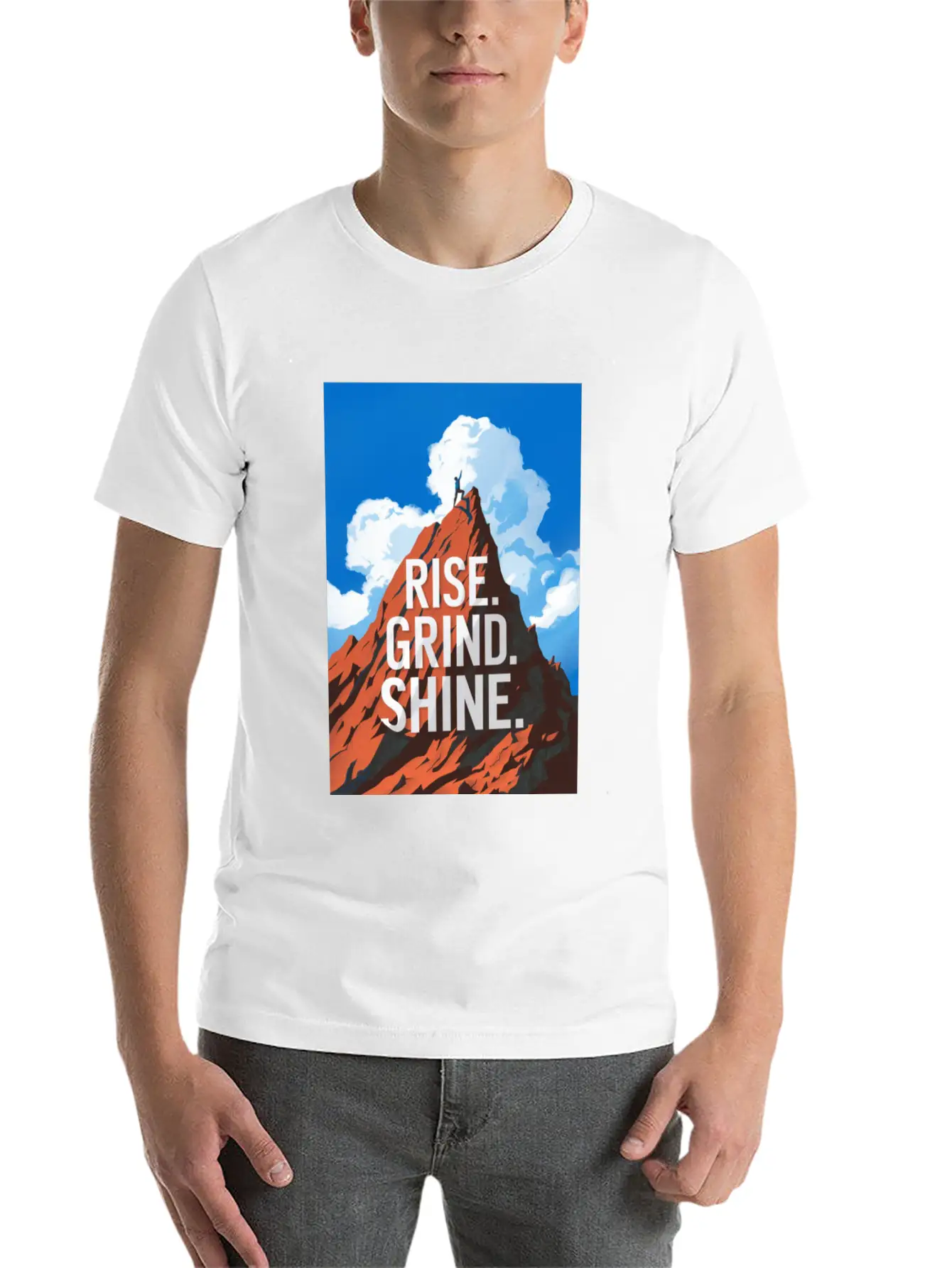 Rise. Grind. Shine. Relaxed Everyday Tee – Lightweight And Durable Cotton