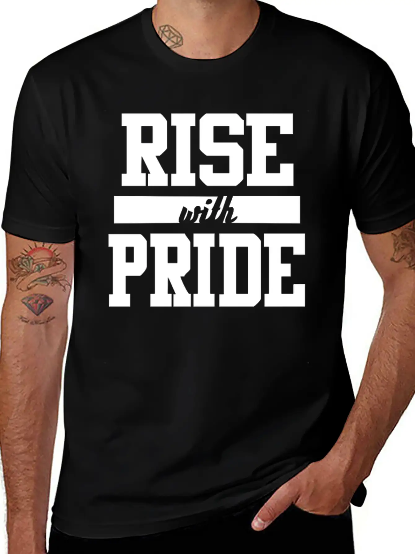 Rise With Pride Lightweight Cotton T-Shirt – Daily Comfort Graphic Shirt