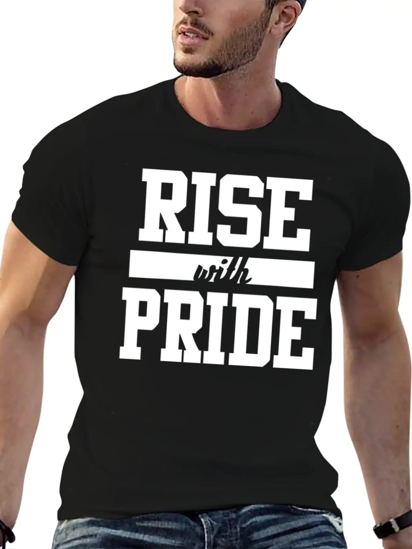 Rise With Pride Lightweight Cotton T-Shirt – Daily Comfort Graphic Shirt