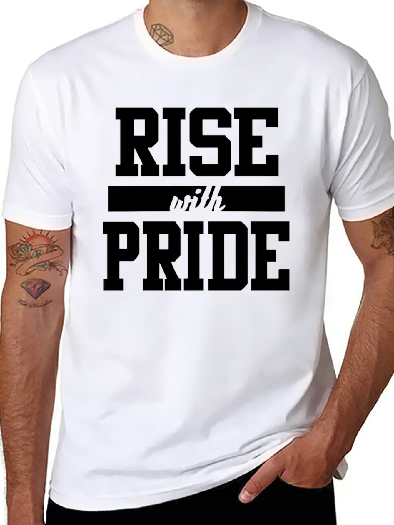 Rise With Pride Lightweight Cotton T-Shirt – Daily Comfort Graphic Shirt