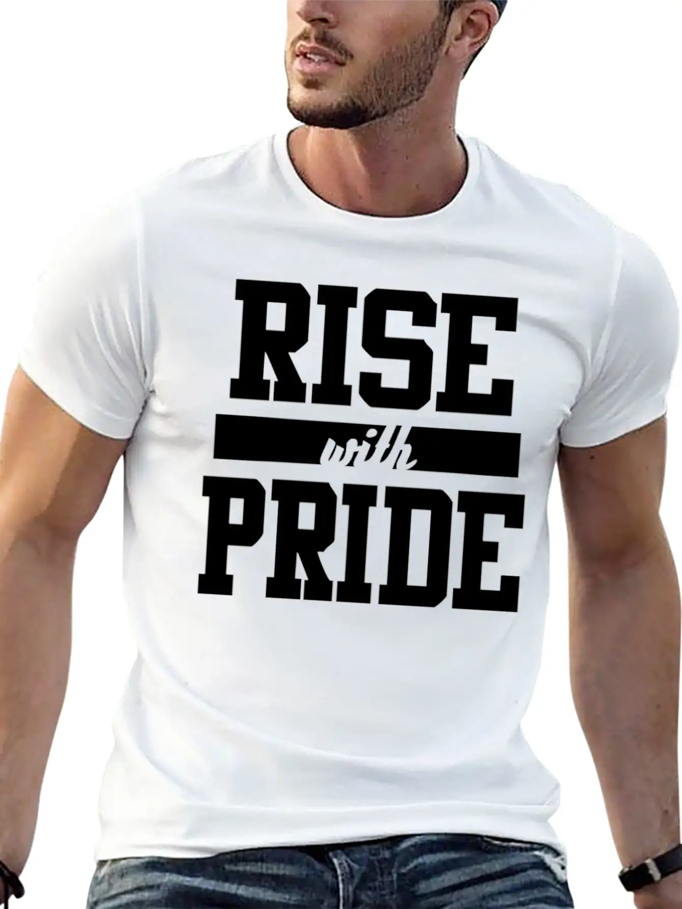 Rise With Pride Lightweight Cotton T-Shirt – Daily Comfort Graphic Shirt