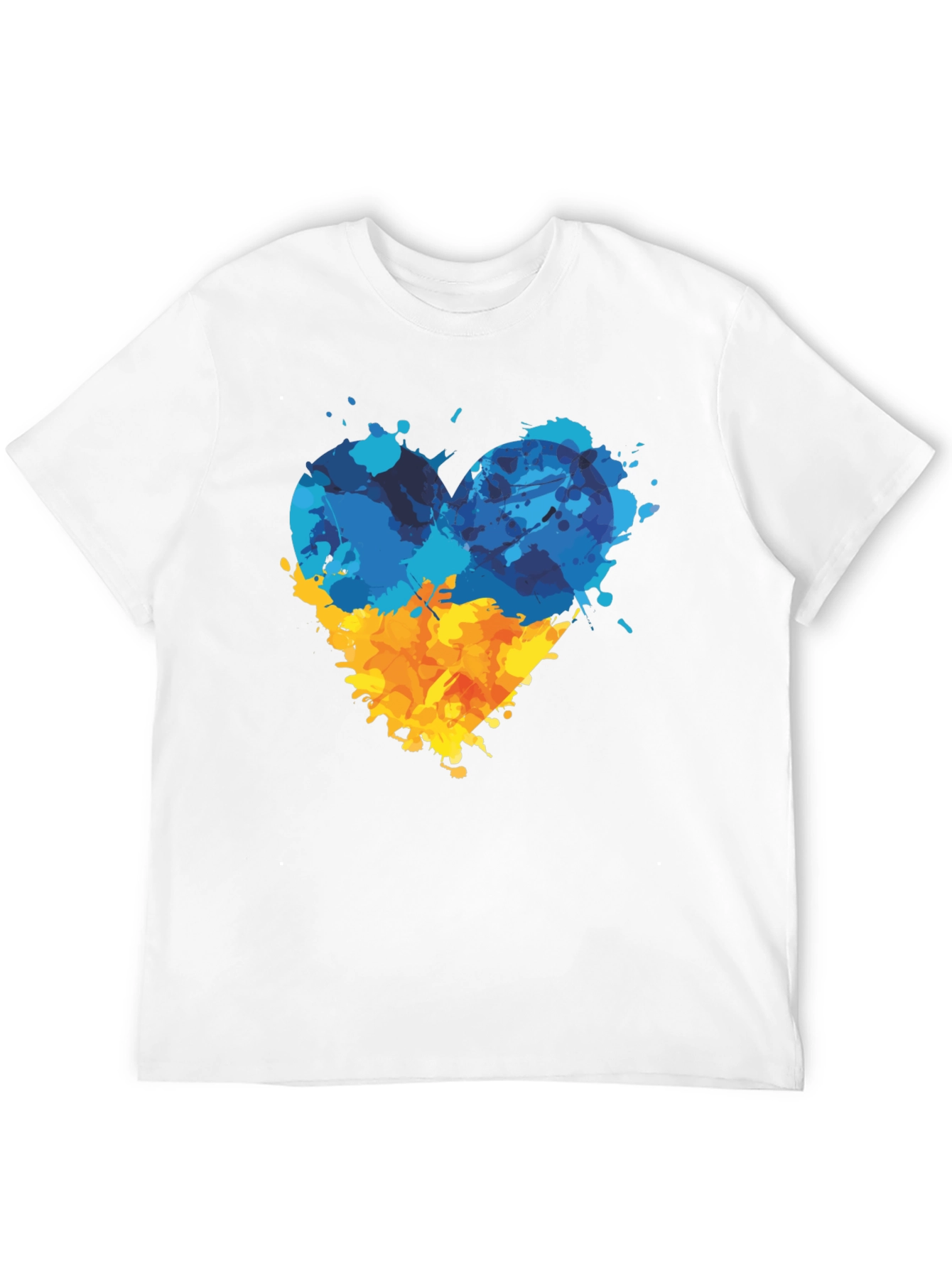 Ukraine Flag Heart T-Shirt - Support Ukraine