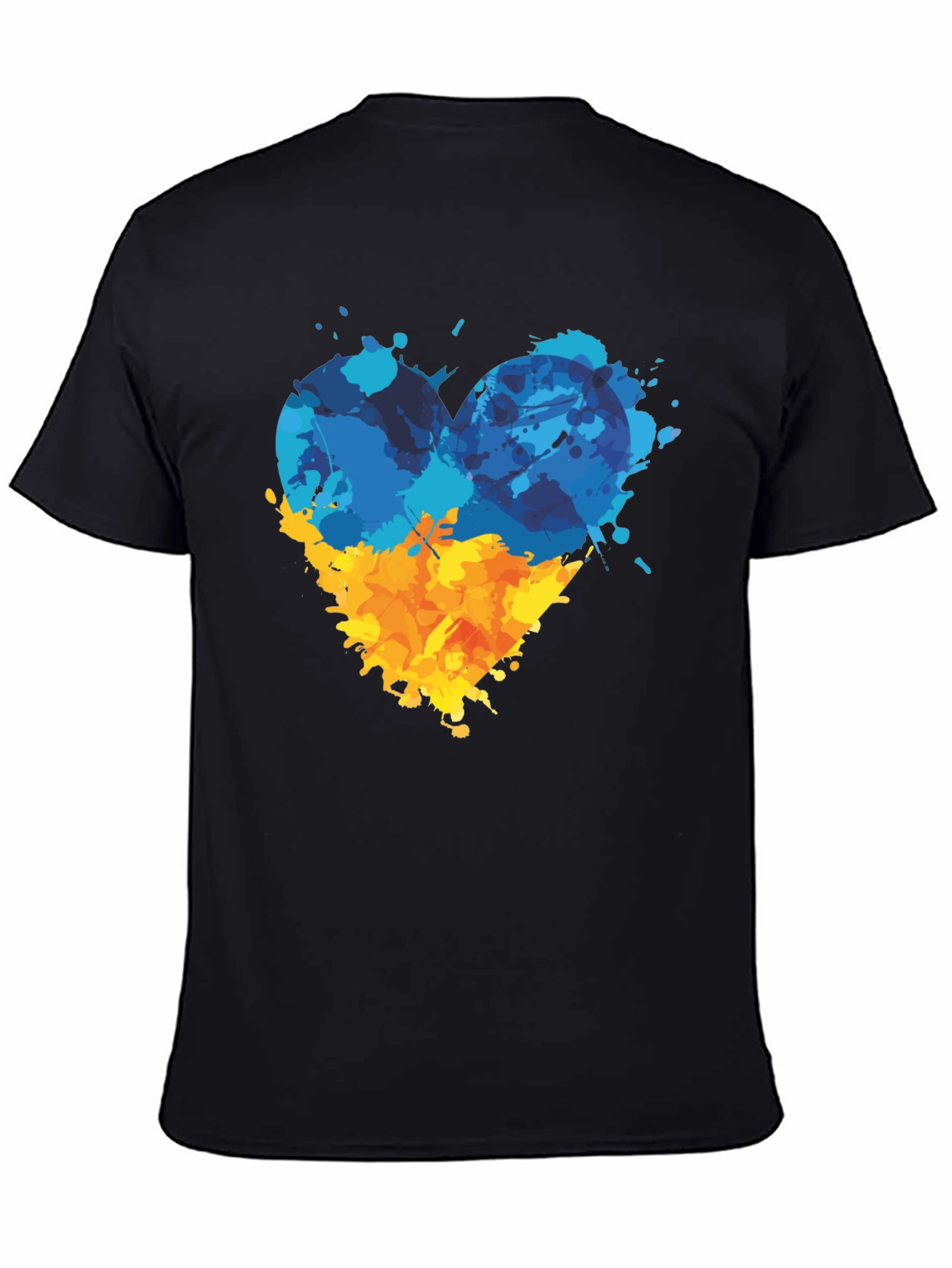 Ukraine Flag Heart T-Shirt - Support Ukraine