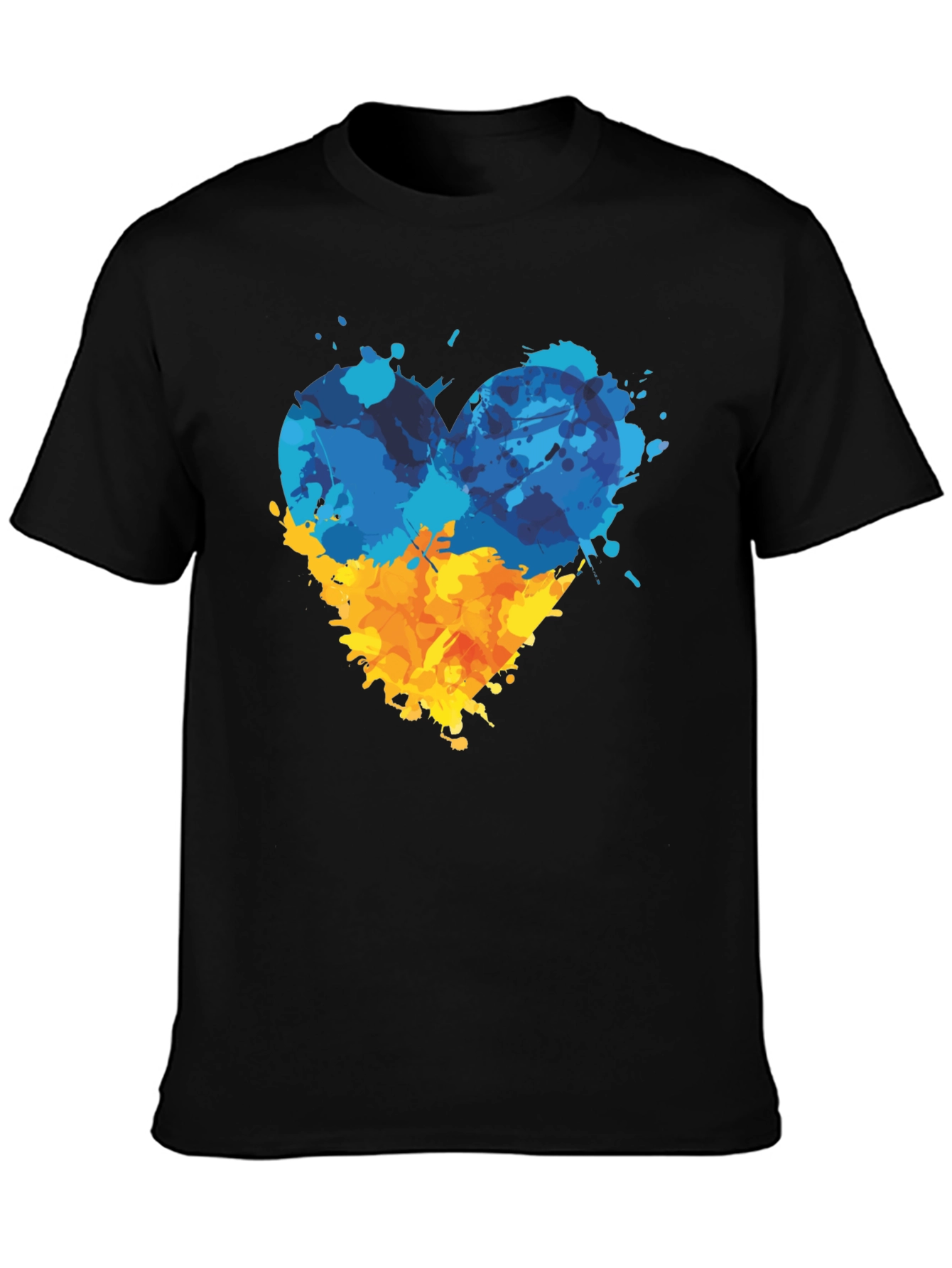 Ukraine Flag Heart T-Shirt - Support Ukraine
