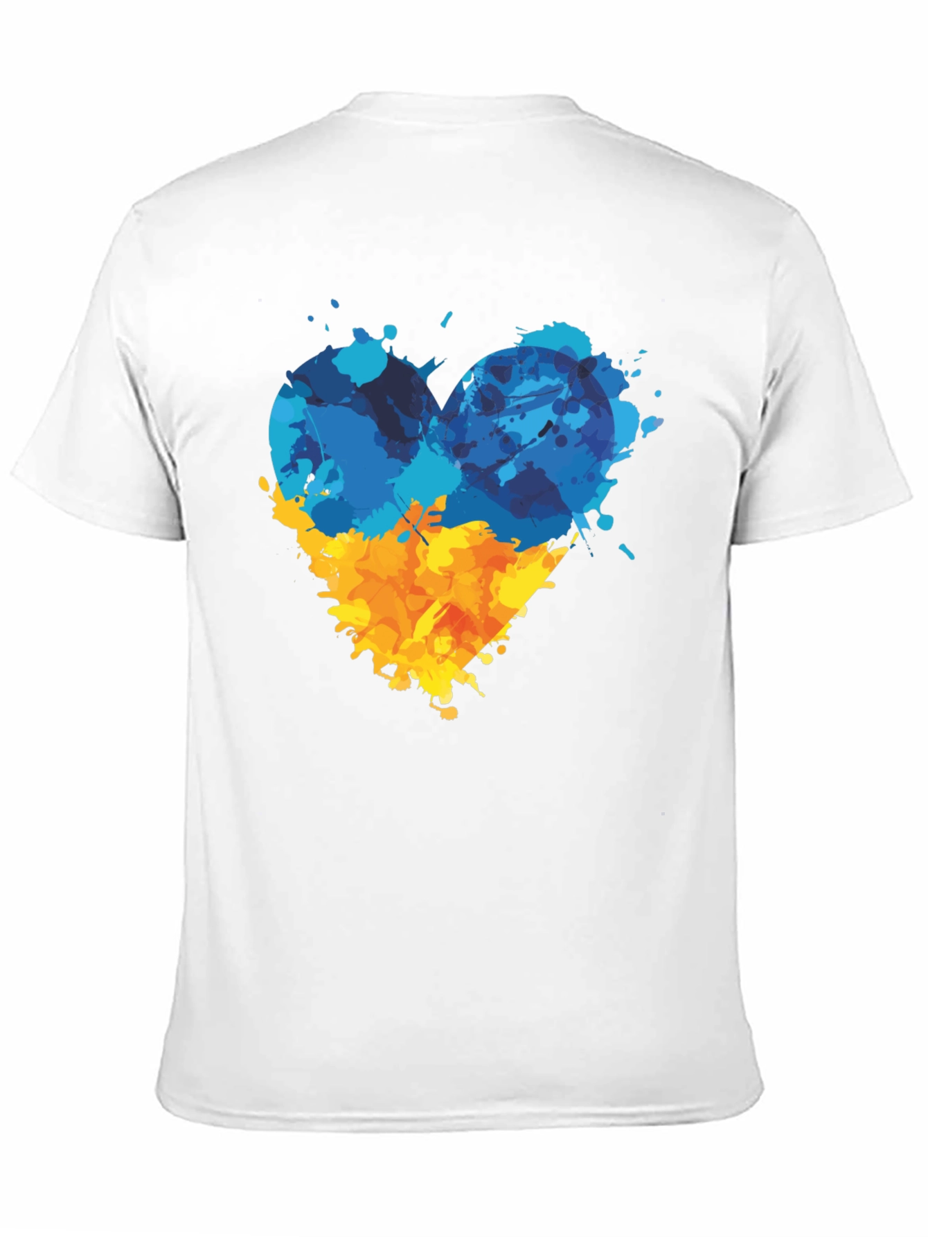 Ukraine Flag Heart T-Shirt - Support Ukraine