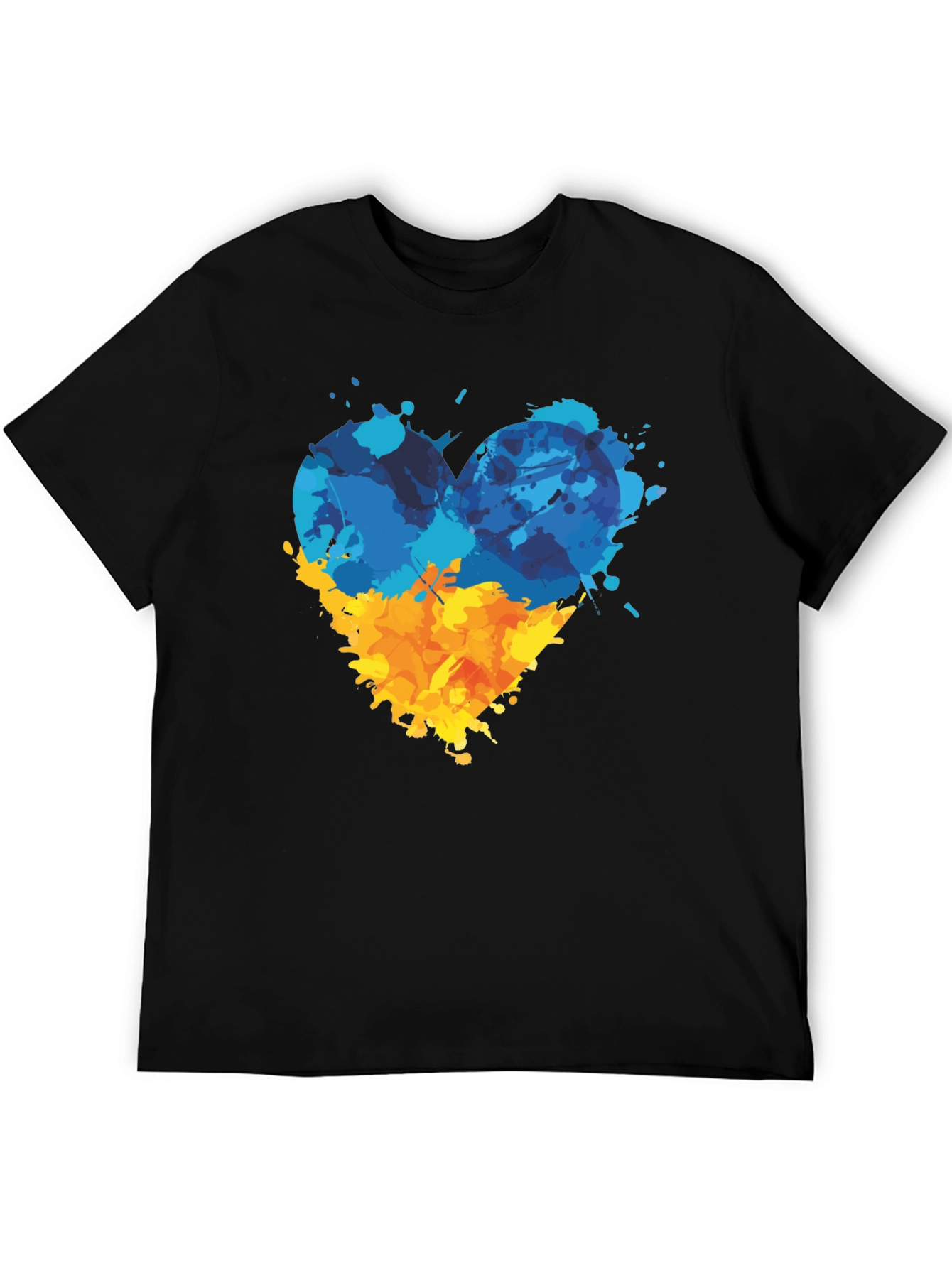 Ukraine Flag Heart T-Shirt - Support Ukraine