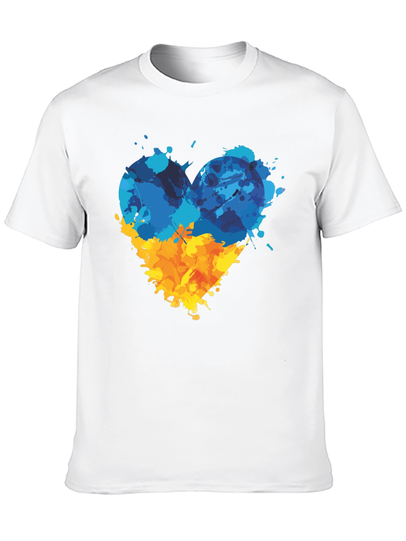 Ukraine Flag Heart T-Shirt - Support Ukraine