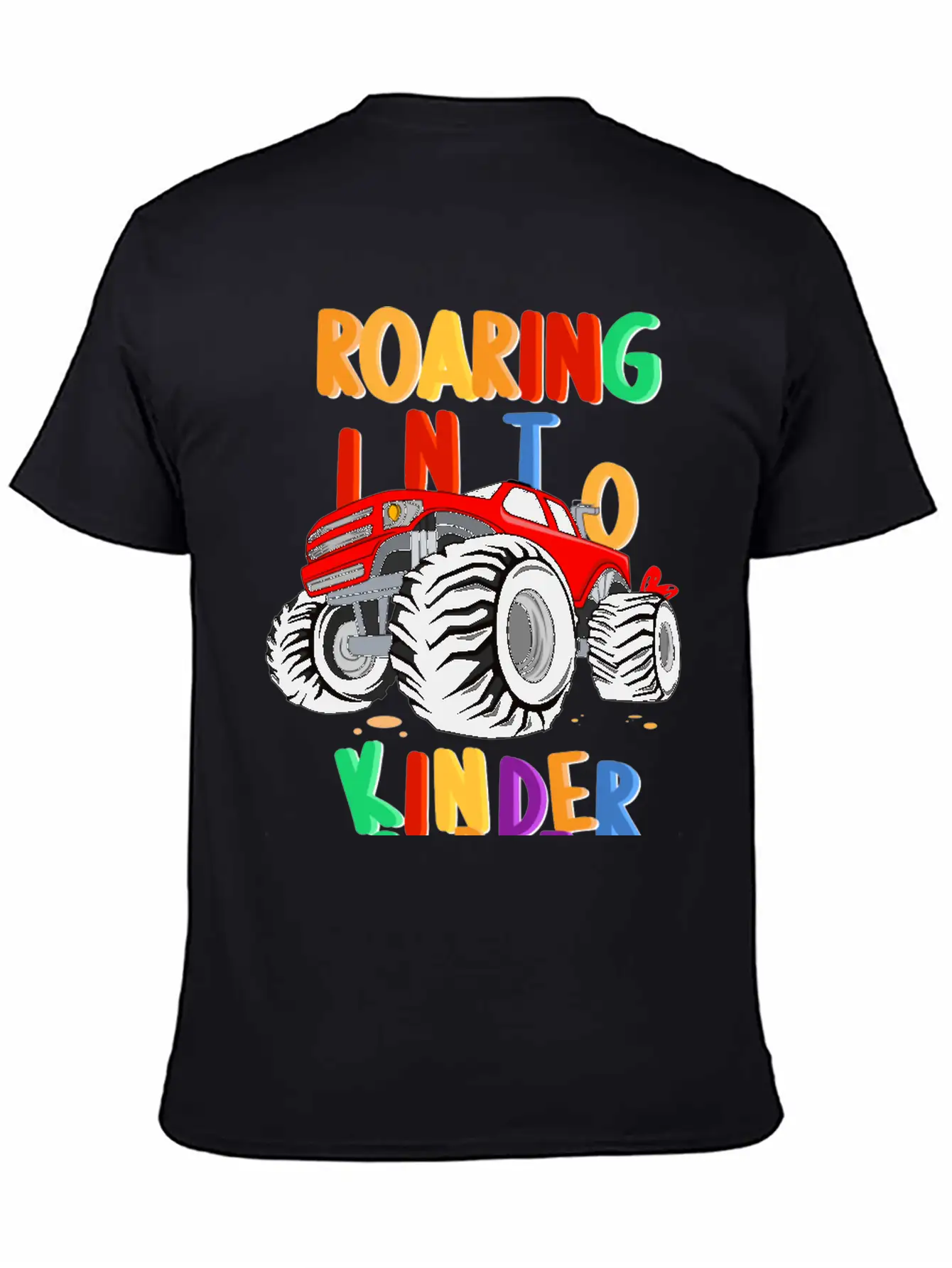 Roaring Into Kindergarten Monster Truck Back To Modern Fit Casual T-Shirt – Clean And Versatile Design
