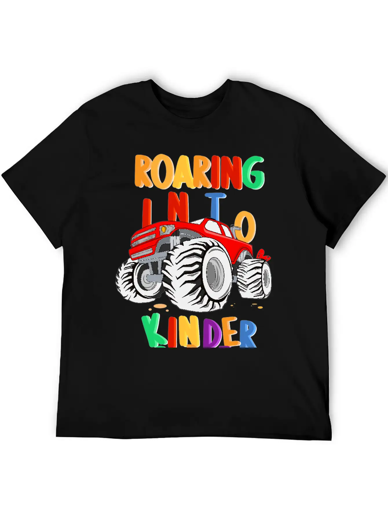 Roaring Into Kindergarten Monster Truck Back To Modern Fit Casual T-Shirt – Clean And Versatile Design