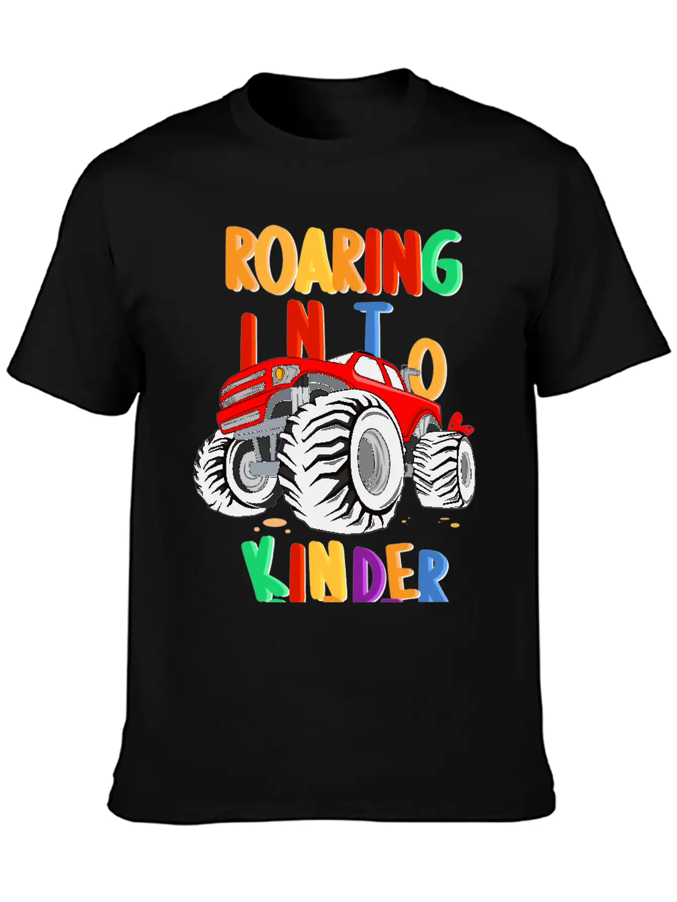 Roaring Into Kindergarten Monster Truck Back To Modern Fit Casual T-Shirt – Clean And Versatile Design