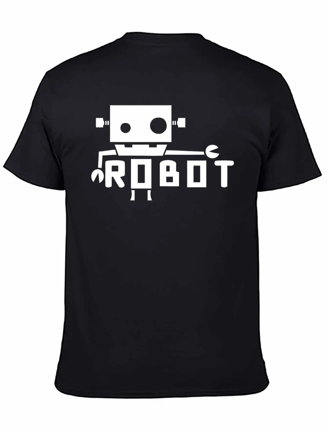 Robot Cutting Lightweight Cotton T-Shirt – Daily Comfort Graphic Shirt