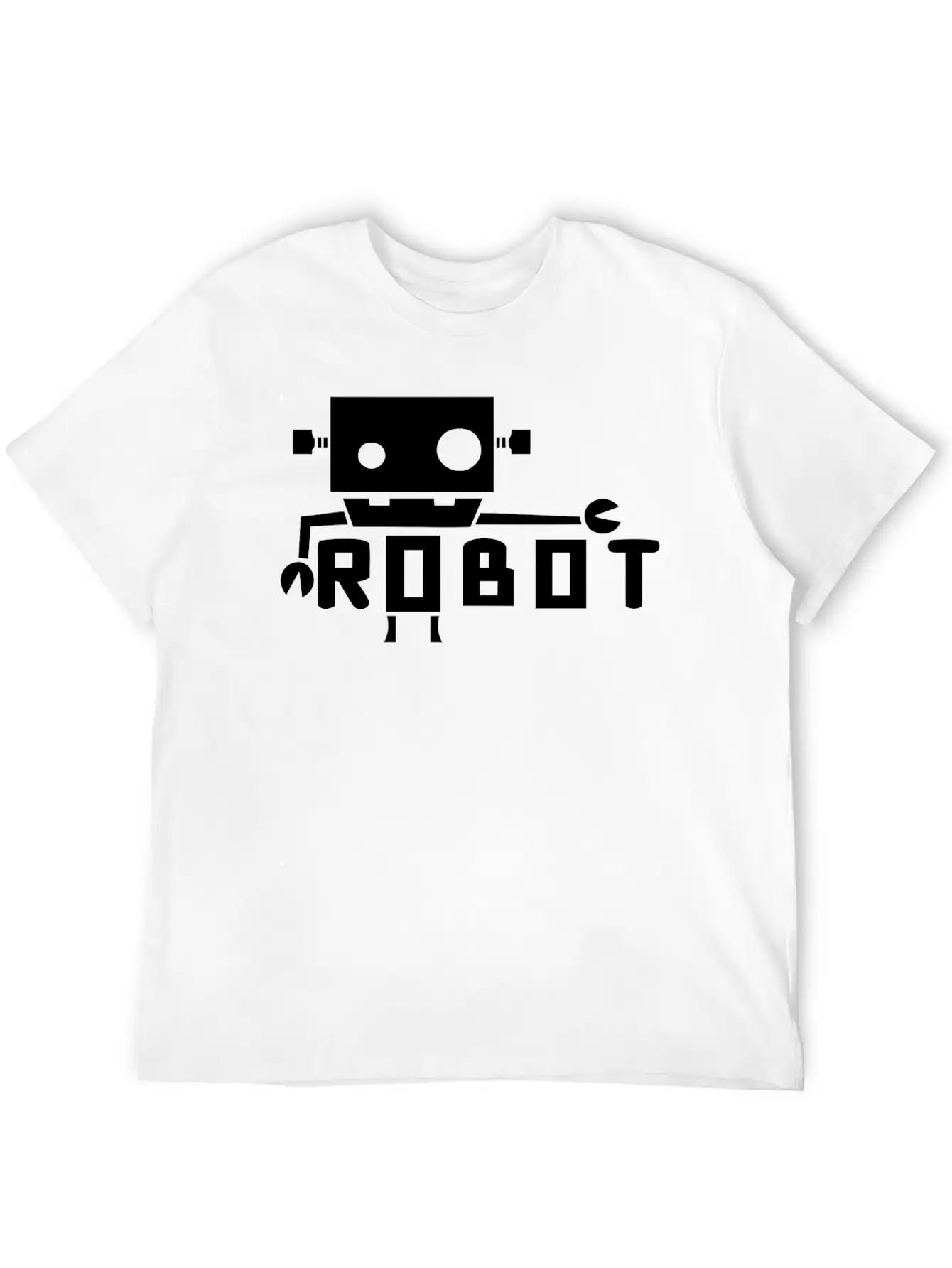 Robot Cutting Lightweight Cotton T-Shirt – Daily Comfort Graphic Shirt