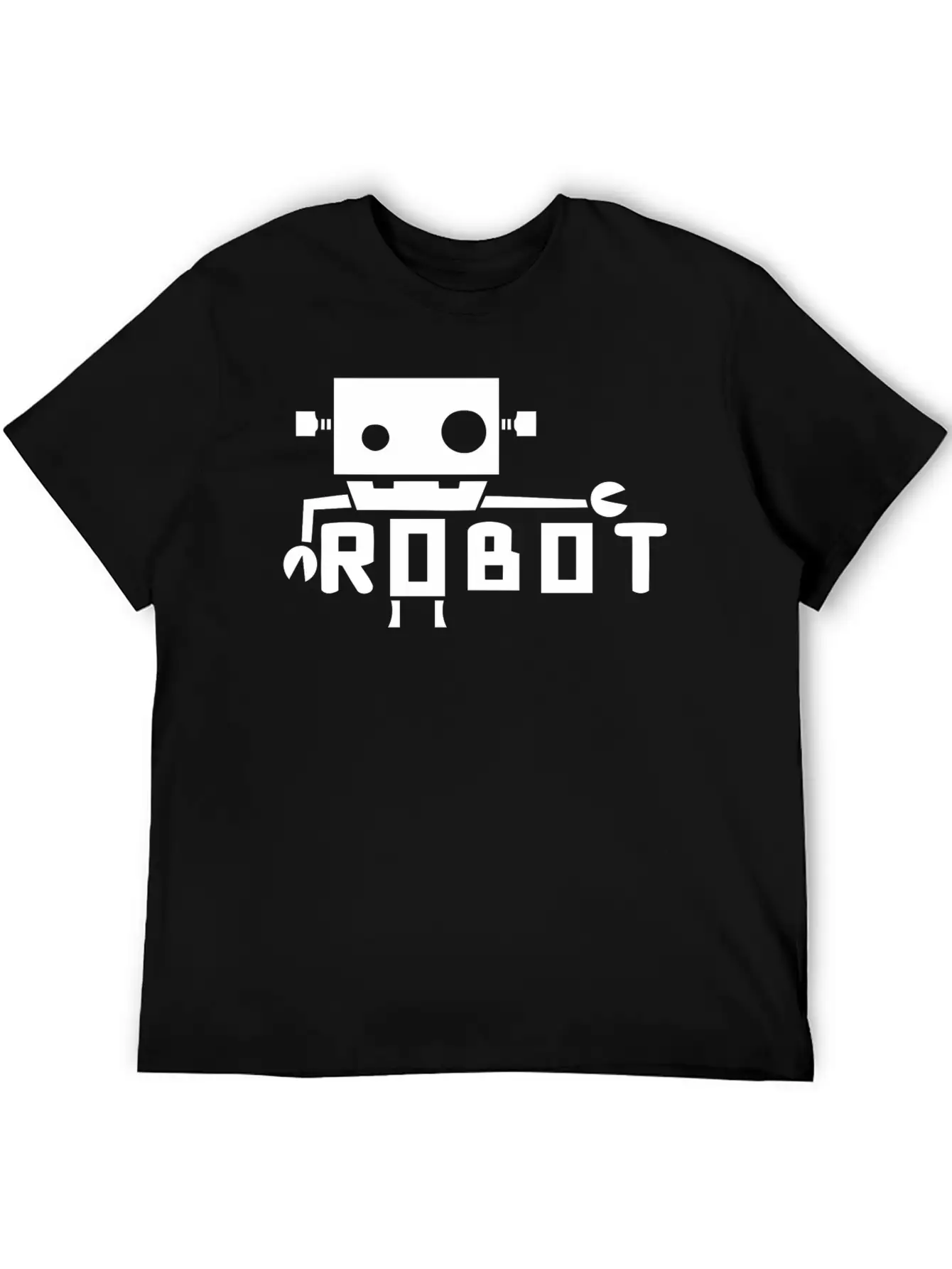 Robot Cutting Lightweight Cotton T-Shirt – Daily Comfort Graphic Shirt