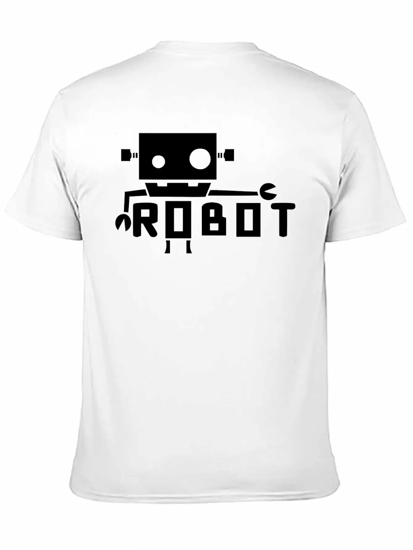 Robot Cutting Lightweight Cotton T-Shirt – Daily Comfort Graphic Shirt