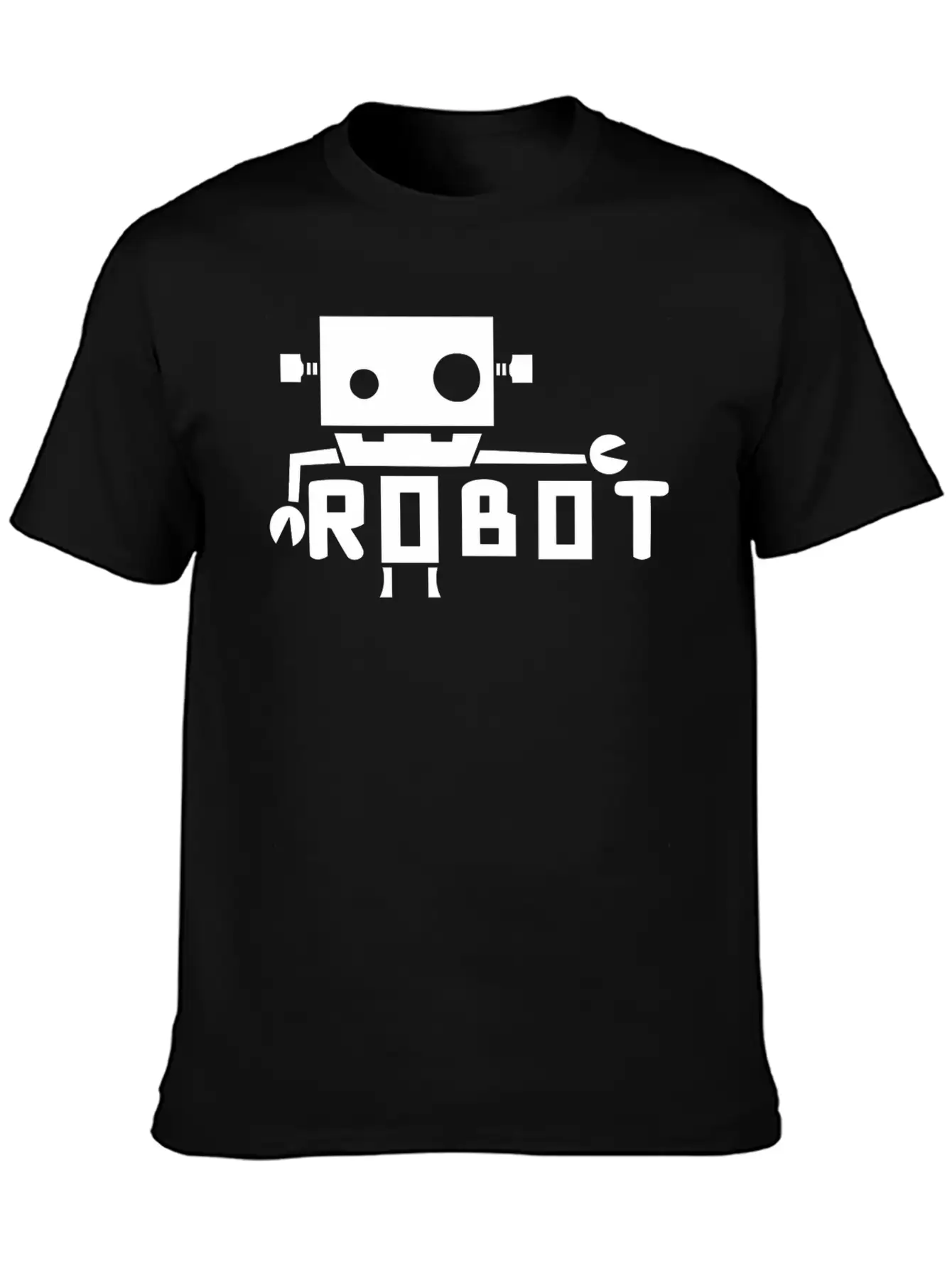 Robot Cutting Lightweight Cotton T-Shirt – Daily Comfort Graphic Shirt