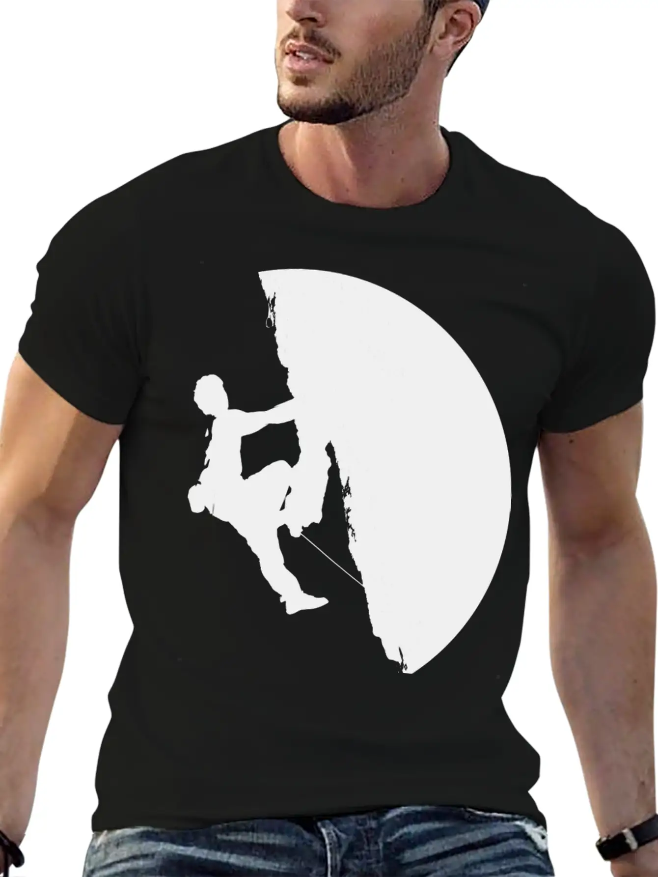 Rock Climber On Tufa Unisex Casual T-Shirt – Clean Design For Daily Comfort