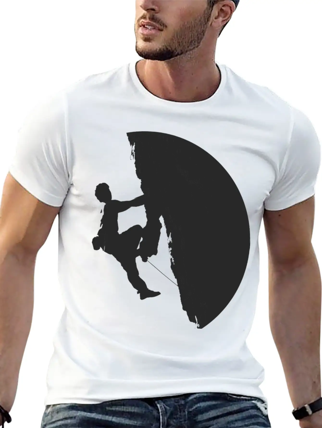 Rock Climber On Tufa Unisex Casual T-Shirt – Clean Design For Daily Comfort