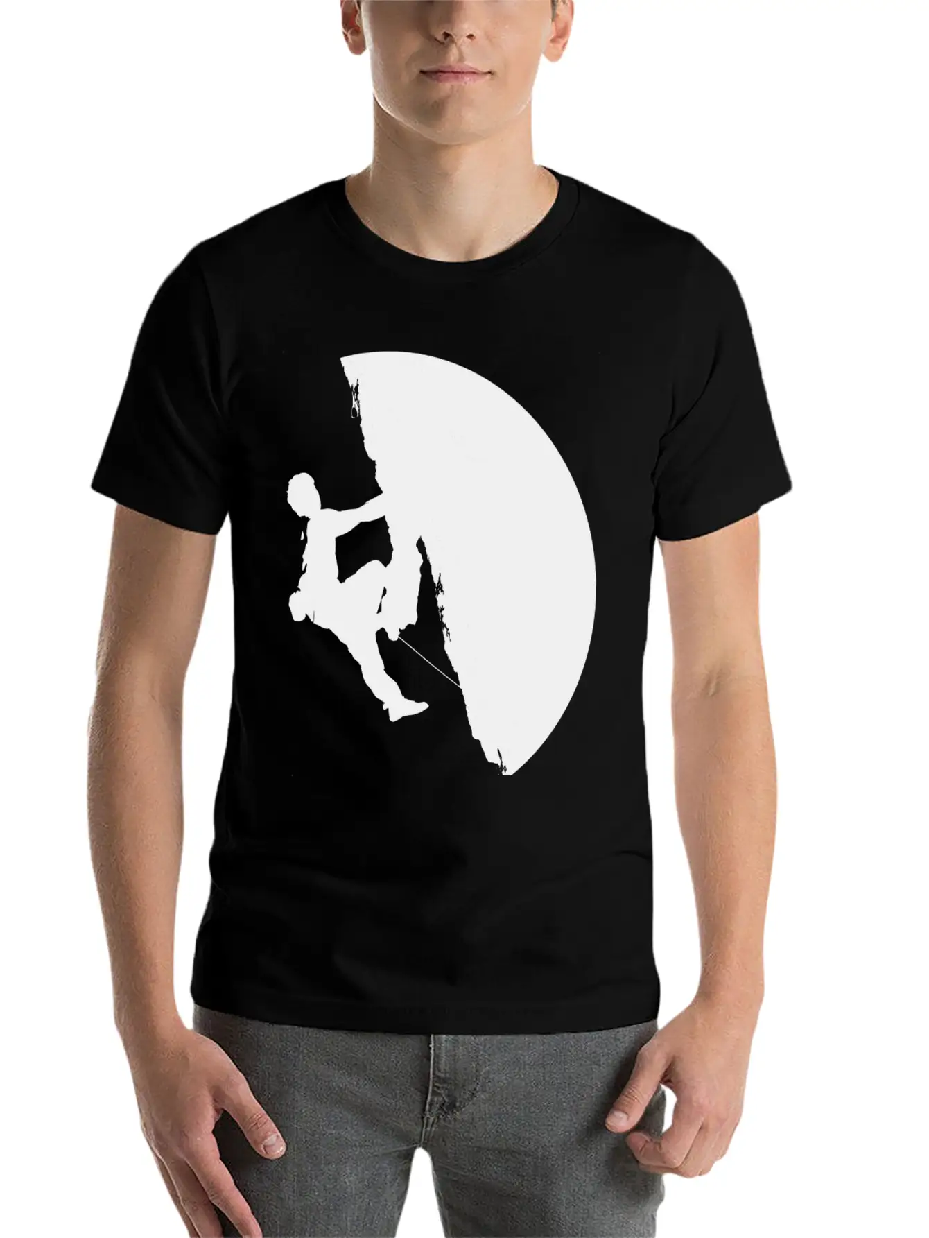 Rock Climber On Tufa Unisex Casual T-Shirt – Clean Design For Daily Comfort